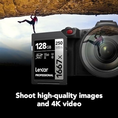 Lexar Professional 1667X 128GB SDXC Uhs-II/U3 Kartı (LSD128CBNA1667)