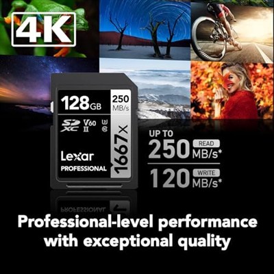 Lexar Professional 1667X 128GB SDXC Uhs-II/U3 Kartı (LSD128CBNA1667)