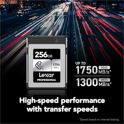 Lexar Profesyonel CFexpress Tip B Kart GÜMÜŞ Serisi 1000MB/s 256GB