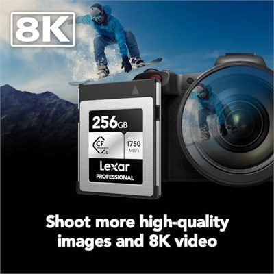 Lexar Profesyonel CFexpress Tip B Kart GÜMÜŞ Serisi 1000MB/s 256GB