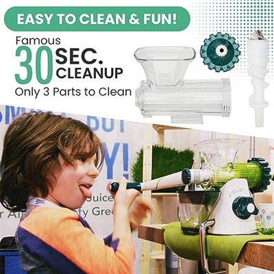 Lexen – Manuel katı meyve sıkacağı – sağlıklı içerik Juicer 1.56 kg Healthy Juicer Blanc