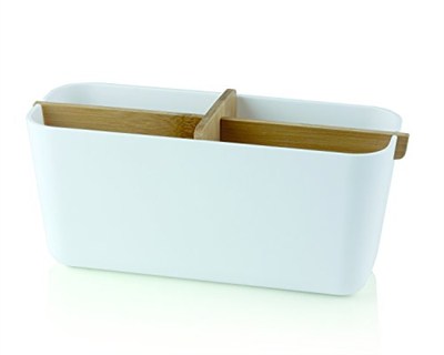 Lexon Zen Large Cup, beyaz/Bambu, LH40 W bölmesi (4 bölüm)