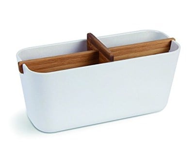 Lexon Zen Large Cup, beyaz/Bambu, LH40 W bölmesi (4 bölüm)