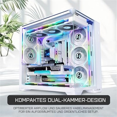 Lian Li O11 Vision Compact ATX Mid-Tower Oyun PC Kasası - Alüminyum ve Temperli Cam (Beyaz)