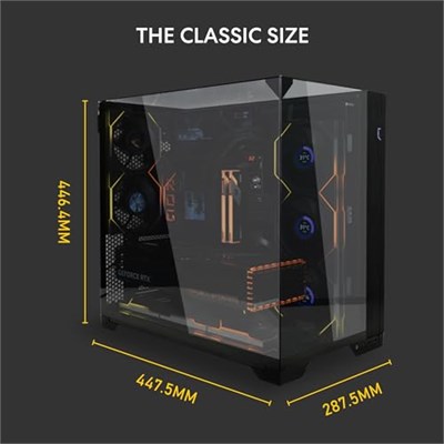 Lian Li O11 Vision Kompakt Siyah Çelik Temperli Cam ATX Orta Kule Bilgisayar Kasası-Geri Bağlantı Desteği-O11VPX - Seçenekler: O11 Vision Compact Siyah, O11 Vision Compact Beyaz