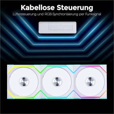 Lian Li UNI FAN REVERSE SL WIRELESS 3x120mm Beyaz Kasa Fanı (G99.12RSL1W3W.00)