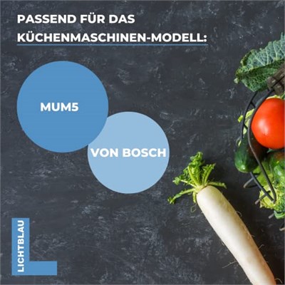LICHTBLAU Sürgülü çark 630760 00630760 2li set MUM5 | MUZ5DS, MUZ5VL Veggie Love ve Bosch MUM Seri 2 için uygundur