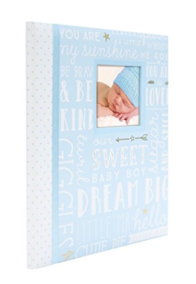 Lil Peach First 5 Years Dream Big Wordplay Bebek Hafıza Kitabı, Bebek Hatıra Günlüğü, Yeni ve Bekleyen Ebeveynler İçin Hediye, 46 Dolgu Sayfası, Mavi 1 Adet (1li Paket)