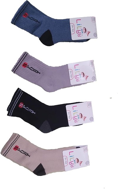Lilyy Baby & Kids Socks Lilyy 3 Çift Erkek Havlu Soket Çorap Çok Renkli 5-6 Yaş