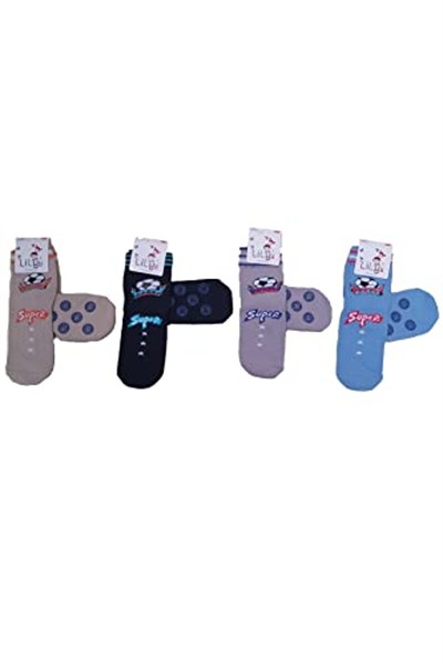Lilyy Baby & Kids Socks Lilyy 6 Çift Kaydırmaz Soket Çorap Çok Renkli 5-6 Yaş