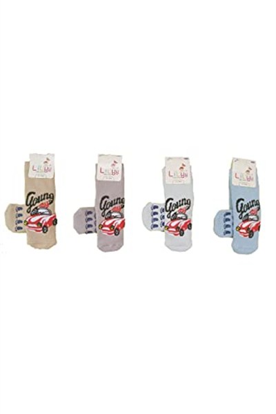 Lilyy Baby & Kids Socks Lilyy Baby & Kids Socks 6 Adet Taban Kaydırmaz Havlu Soket Çorap Çok Renkli 5-6 Yaş