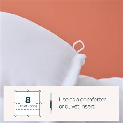 LINENSPA Dört Mevsim Beyaz Kuş Tüyü Alternatif Kapitone Yorgan - Köşe Yorgan Sekmeleri - Hipoalerjenik - Peluş Mikrofiber Dolgu - Makinede Yıkanabilir - Nevresim Takımı veya Tek Başına Yorgan - İkiz