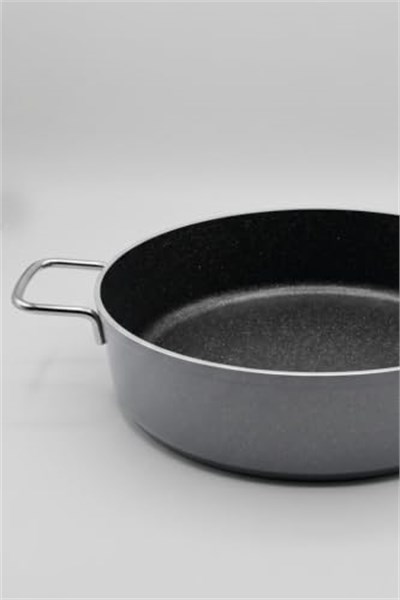 Lines Granit Rozella Karnıyarık Tencere Gri - 30 cm