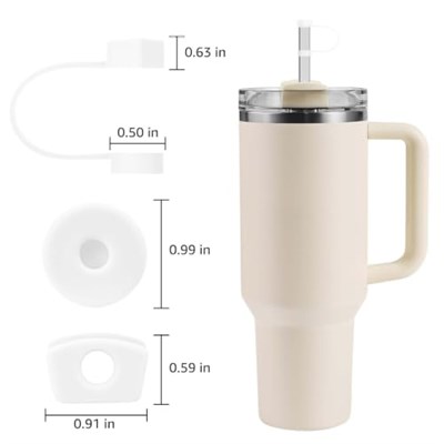 Linsaner Stanley Bardak Aksesuarları ile Uyumlu Silikon Hasır Toppers 2,0, 30 oz / 40 oz Şeffaf Hasır Kapaklı Bardaklar (2li Paket) | 2.0 için, 30 oz/1,134 g Stanley Hasır Kapaklı Bardaklar