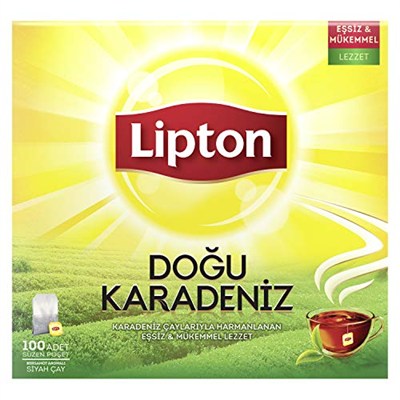 Lipton Doğu Karadeniz Bergamot Aromalı Bardak Süzen Poşet Siyah Çay, 100lü (2 paketi)