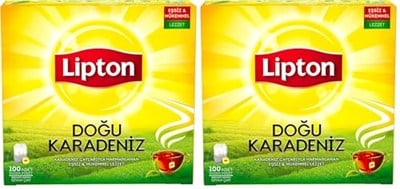 Lipton Doğu Karadeniz Bergamot Aromalı Bardak Süzen Poşet Siyah Çay, 100lü (2 paketi)