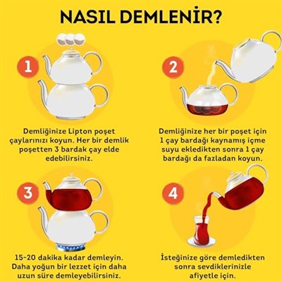 Lipton Doğu Karadeniz Demlik Poşet Çay, 48li