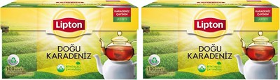 Lipton Doğu Karadeniz Demlik Süzen Poşet Bergamot Aromalı Siyah Çay 100lü Paket (2 paketi)
