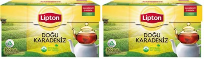 Lipton Doğu Karadeniz Demlik Süzen Poşet Bergamot Aromalı Siyah Çay 100lü Paket (2 paketi)