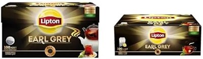 Lipton Earl Grey 100lü Demlik Süzen Poşet Bergamot Aramolı Siyah Çay & Bardak Poşet Çay