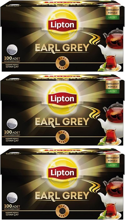 Lipton Earl Grey Demlik Poşet Çay 100Lü 3 Adet