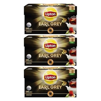 Lipton Earl Grey Demlik Poşet Çay 100Lü 3 Adet