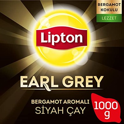 Lipton Earl Grey Dökme Bergamot Aromalı Siyah Çay Özel Seri 1000 GR