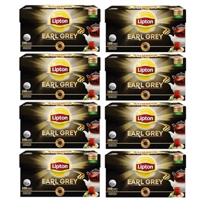 Lipton Earl Grey Poşet Çay Bergamotlu 100lü x 8 Adet