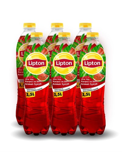Lipton Ice Tea Karpuz ve Nane Aromalı Soğuk Çay Pet 6 x 1,5 L