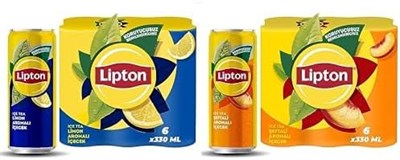 Lipton Ice Tea Limon Kutu 6x330 ml ve Lipton Ice Tea Şeftali Kutu 6x330 ml