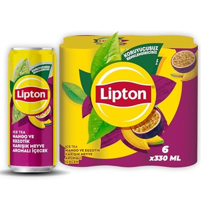 Lipton Ice Tea Mango Aromalı Soğuk Çay 6 x 330 ml