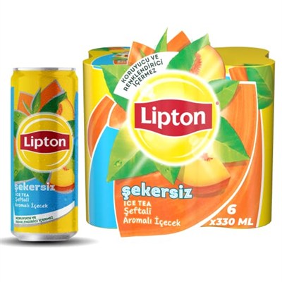 Lipton Ice Tea Şeftali Light Şekersiz Kutu 6x330 ml