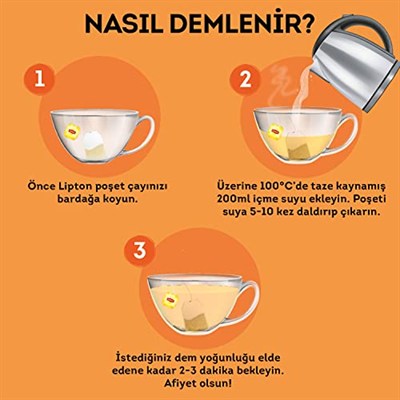 Lipton Slim Plus Kayısılı Bitki Meyve Çayı, 20li