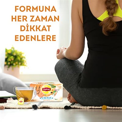 Lipton Slim Plus Kayısılı Bitki Meyve Çayı, 20li