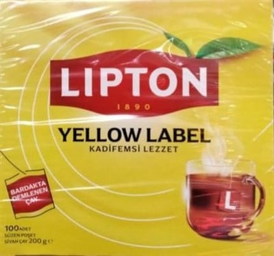 Lipton Yellow Kadifemsi Lezzet Label Bardak Poşet Çay 100 lü, 200G