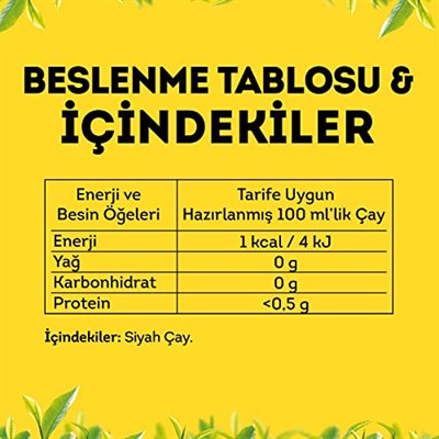 Lipton Yellow Label Demlik Poşet Çay, 100lü, 320g