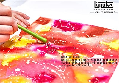 Liquitex 5404 Maskeleme Malzemesi, Akrilik Boya, Sulu Boya için, Tuval, Kağıt, Ahşap için Kazıma Krepi, Su Geçirmez ve Çıkarılabilir, 118  - Seçenekler: 118ml - Maskiermalmedium, 1 stück (1er Pack)...