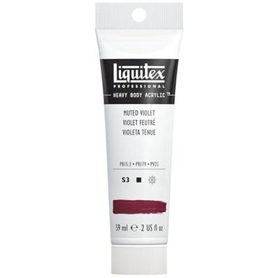 Liquitex Professional Heavy Body akrilik boya, Gedämpftes Violett, Acrylfarbe 59ml Tube