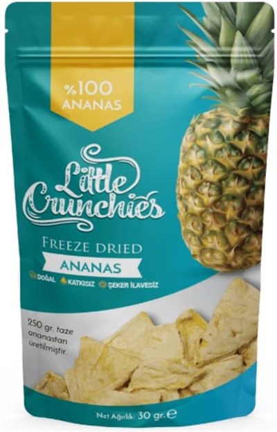 Little Crunchies Freeze Dried Ananas - Dondurularak Kurutulmuş - 30 Gr.