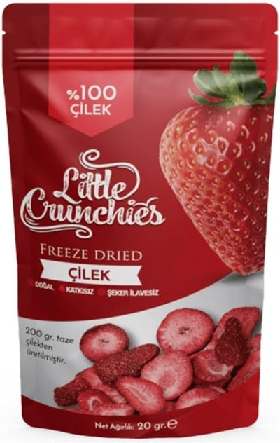 Little Crunchies Freeze Dried Çilek - Dondurularak Kurutulmuş - 20 Gr.