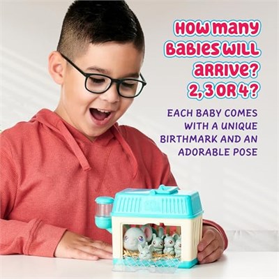 Little Live Pets - Mama Surprise Minis. Feed and Nurture a Lil Mouse Inside Their Hutch so she can be a Mama. She has 2, 3, or 4 Babies with Surprise Accessories to Dres - Seçenekler: Fare, Tavşanlar