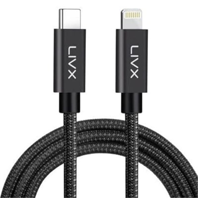 LivX Horizontal 20W Type C to Lightning iPhone iPad Hızlı Şarj ve Data Kablosu Space Gray BRT (2 Metre) - Seçenekler: 2 Metre, 1 Metre, 3 Metre