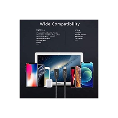 LivX Horizontal 20W Type C to Lightning iPhone iPad Hızlı Şarj ve Data Kablosu Space Gray BRT (2 Metre) - Seçenekler: 2 Metre, 1 Metre, 3 Metre