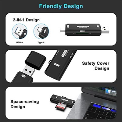LivX Micro SD Kart Okuyucu Type C to USB 3.0 Çevirici OTG 5 Gbps Hafıza Kartı Okuyucu Adaptör Micro SD Card Reader RKTSD
