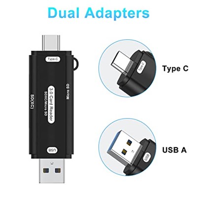 LivX Micro SD Kart Okuyucu Type C to USB 3.0 Çevirici OTG 5 Gbps Hafıza Kartı Okuyucu Adaptör Micro SD Card Reader RKTSD