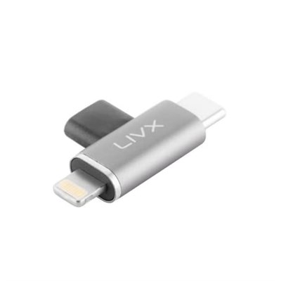 Livx Type C To Lightning/Type C Şarj ve 5Gbps Veri Aktarımı iPhone Yuva Çevirici Dönüştürücü Otg Adaptör Otgbt - Seçenekler: Tek Adet, İki Adet