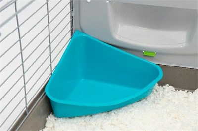 Lixit Gelincikler, Tavşanlar, Sıçanlar, Kobaylar ve Diğer Küçük Hayvanlar için Köşe Çöp Tavası (Mavi 1li Paket) - Seçenekler: Small, Small (3 paketi)