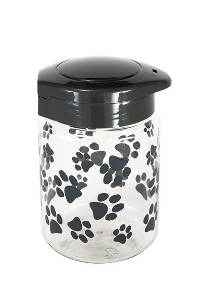 Lixit Köpekler, Kediler, Küçük Hayvanlar ve Kuşlar için Yiyecek ve Ödül Saklama Kavanozları. (1,814 ml, Gri) - Seçenekler: 44oz, 64oz, 128oz