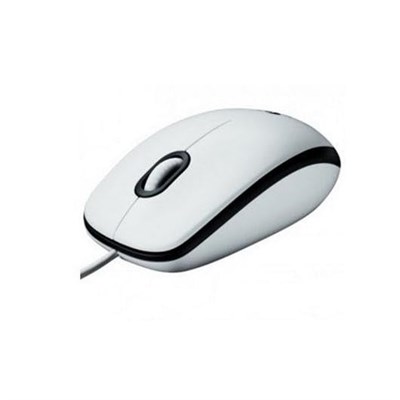 Logitech B100 Optik USB Kablolu Mouse, Sağ ve Sol Elle Kullanıma Uygun, Windows, Linux ve Mac ile Uyumlu, Beyaz