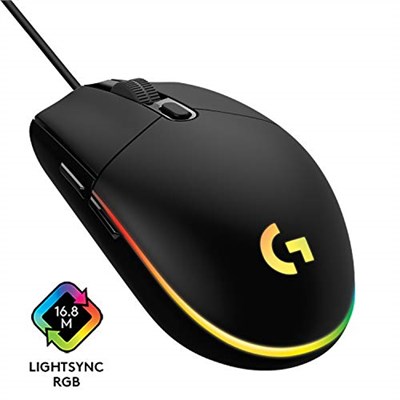 Logitech G G102 Kablolu Oyuncu Mouse, LIGHTSYNC RGB Aydınlatma, 8.000 DPI, 6 Programlanabilir Tuş, Siyah